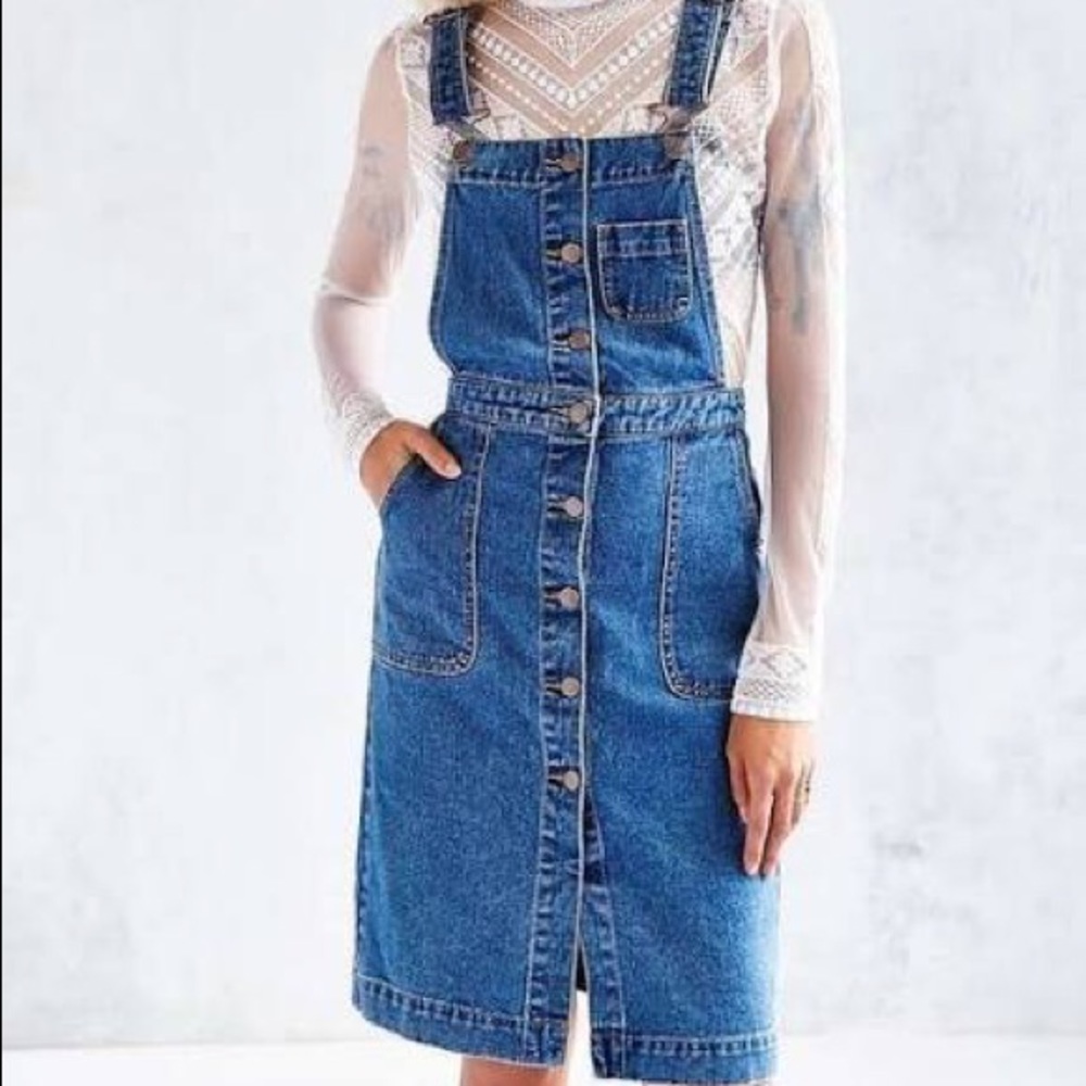 BDG Cora Denim Overall Midi Dress sz. 2